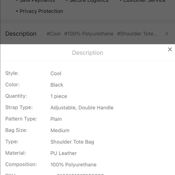 Black medium shoulder bag. - Picture 12 of 12